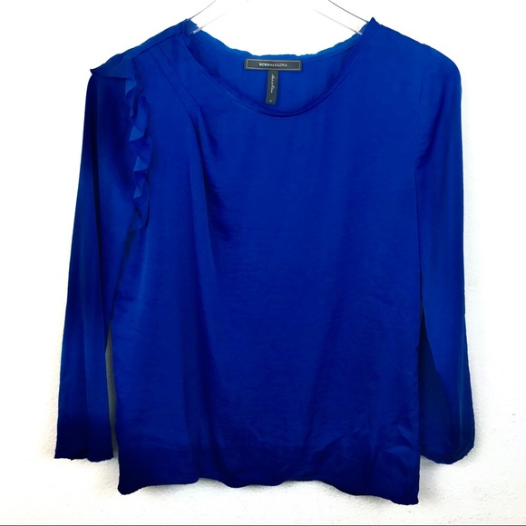 Long sleeve silk ruffle blouse - Picture 1 of 6